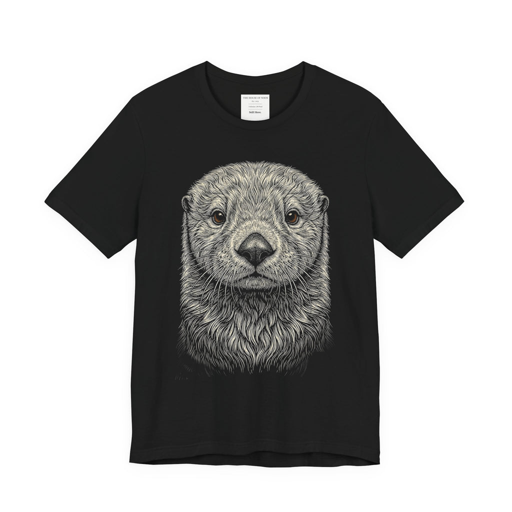 Sea Otter Shirt - Wildlife Art - Pen and Ink - Ocean Gift - Still Here