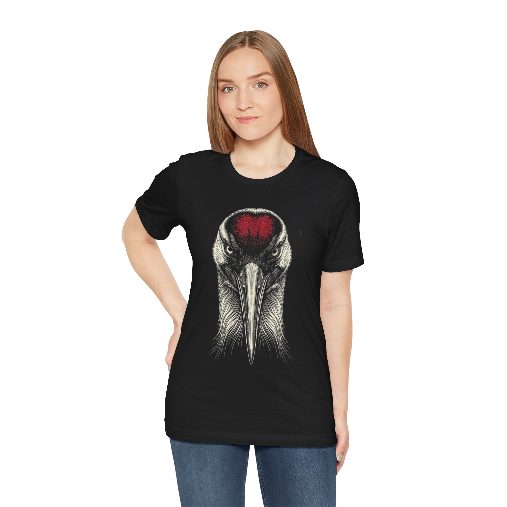 Whooping Crane Shirt - Wildlife Art - Pen and Ink - Bird Gift - Still Here