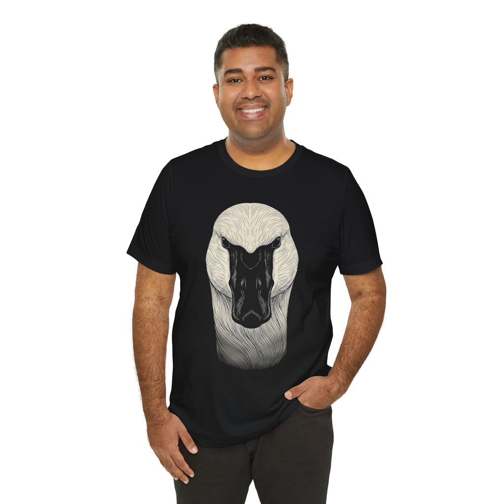 Trumpeter Swan Shirt - Wildlife Art - Pen and Ink - Bird Gift - Still Here