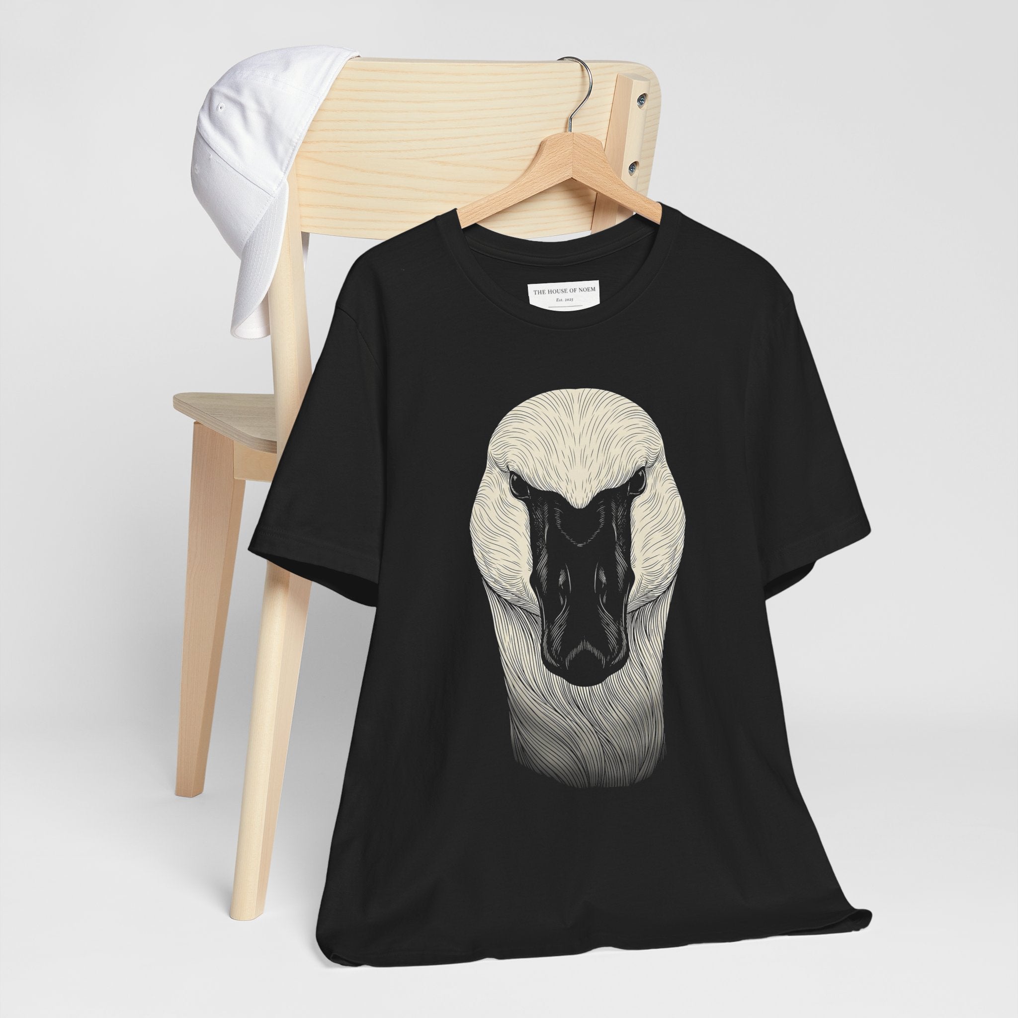 Trumpeter Swan Shirt - Wildlife Art - Pen and Ink - Bird Gift - Still Here