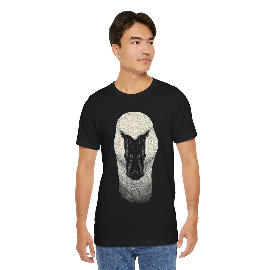 Trumpeter Swan Shirt - Wildlife Art - Pen and Ink - Bird Gift - Still Here