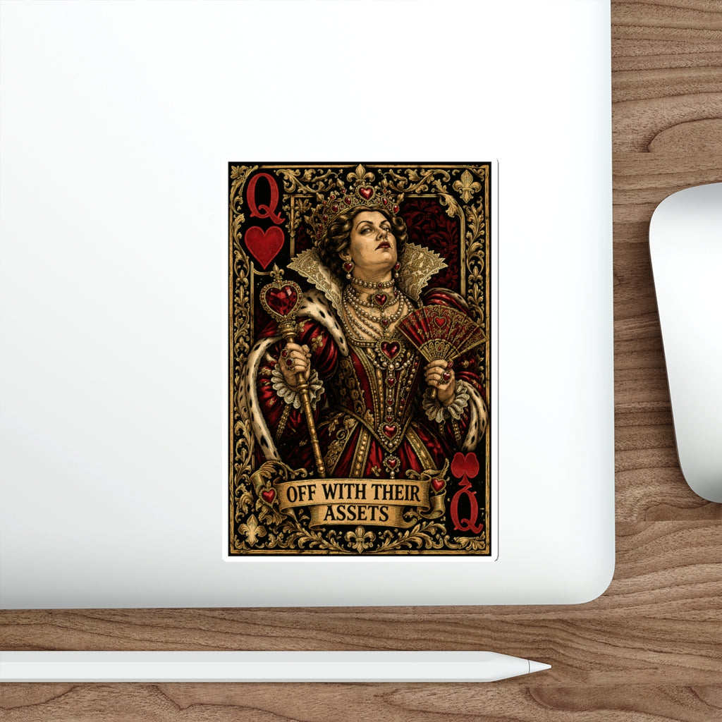 Off With Their Assets - Queen of Hearts - Die-Cut Sticker