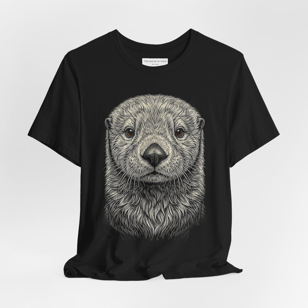 Sea Otter Shirt - Wildlife Art - Pen and Ink - Ocean Gift - Still Here