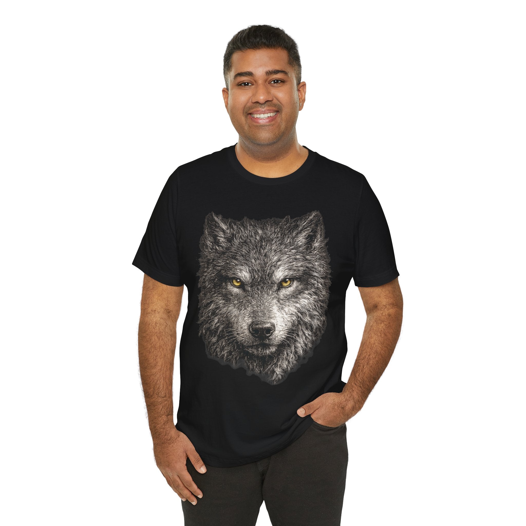 Gray Wolf Shirt - Wildlife Art - Pen and Ink - Wolf Gift - Still Here