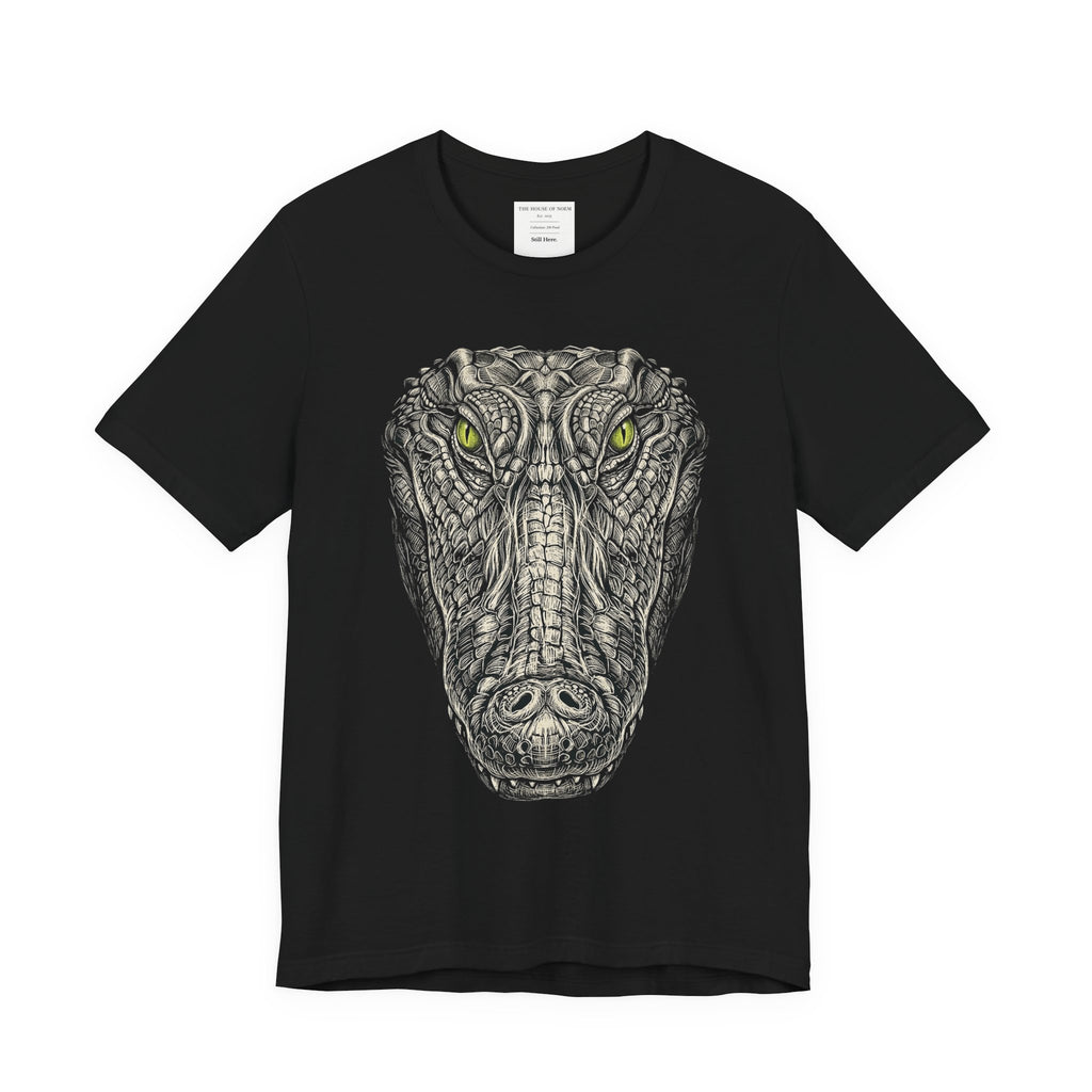 American Alligator Shirt - Wildlife Art - Pen and Ink - Reptile Gift - Still Here