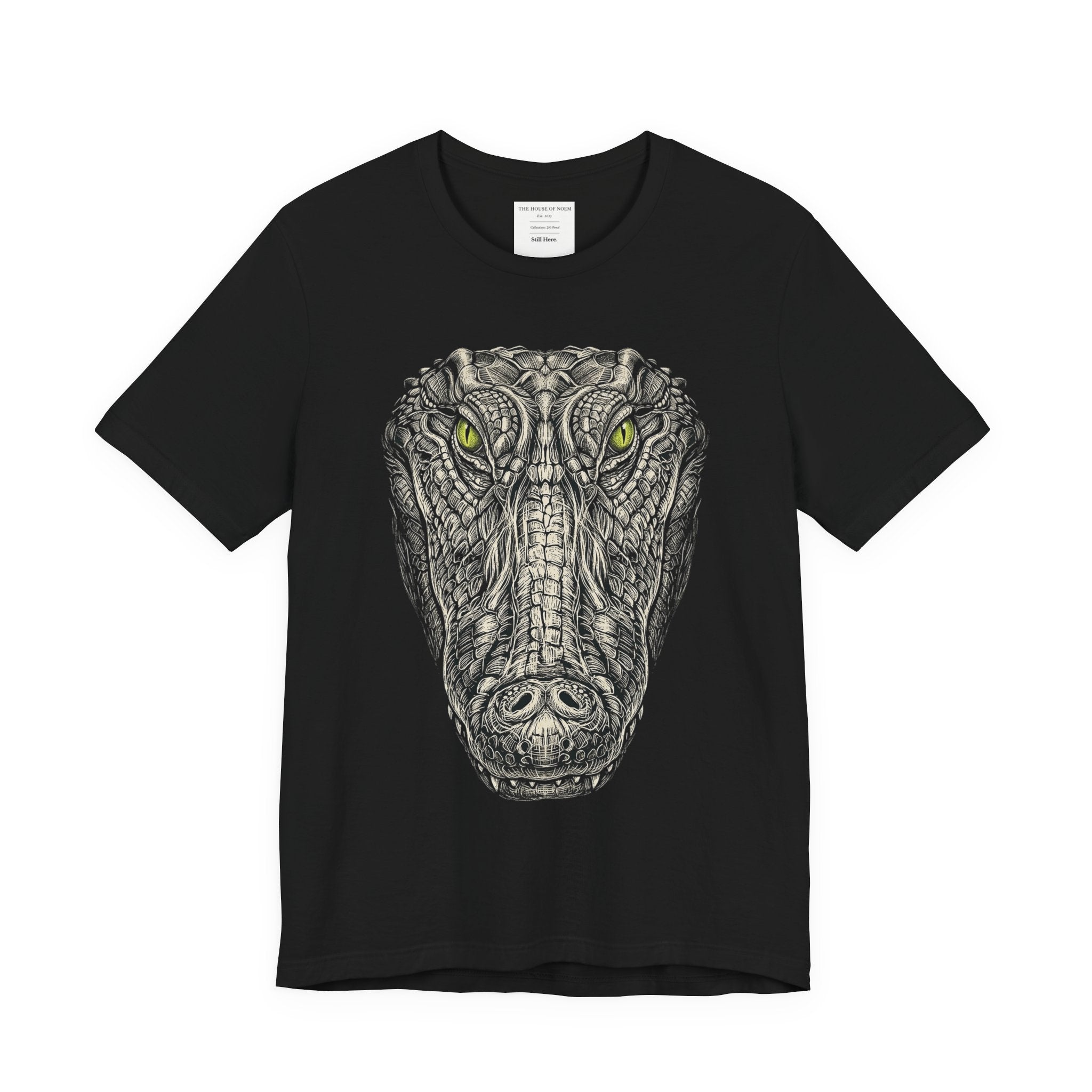 American Alligator Shirt - Wildlife Art - Pen and Ink - Reptile Gift - Still Here