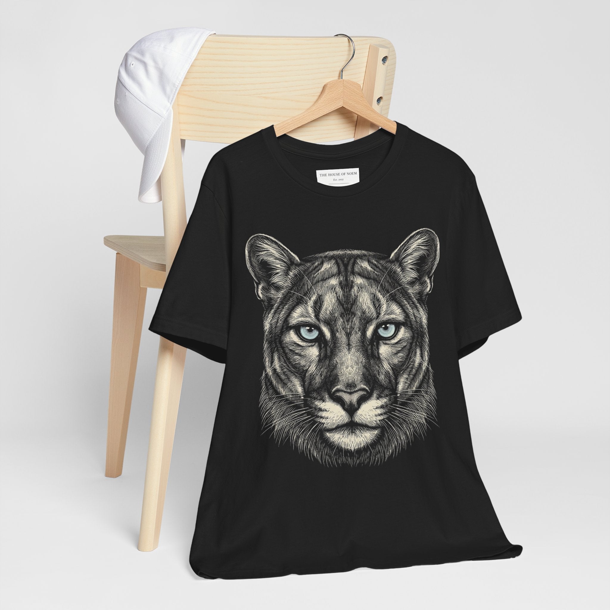 Mountain Lion Shirt - Wildlife Art - Pen and Ink - Cougar Gift - Still Here