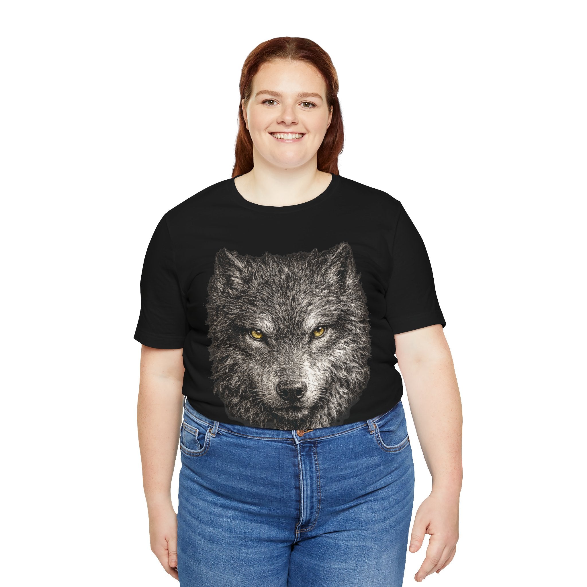 Gray Wolf Shirt - Wildlife Art - Pen and Ink - Wolf Gift - Still Here