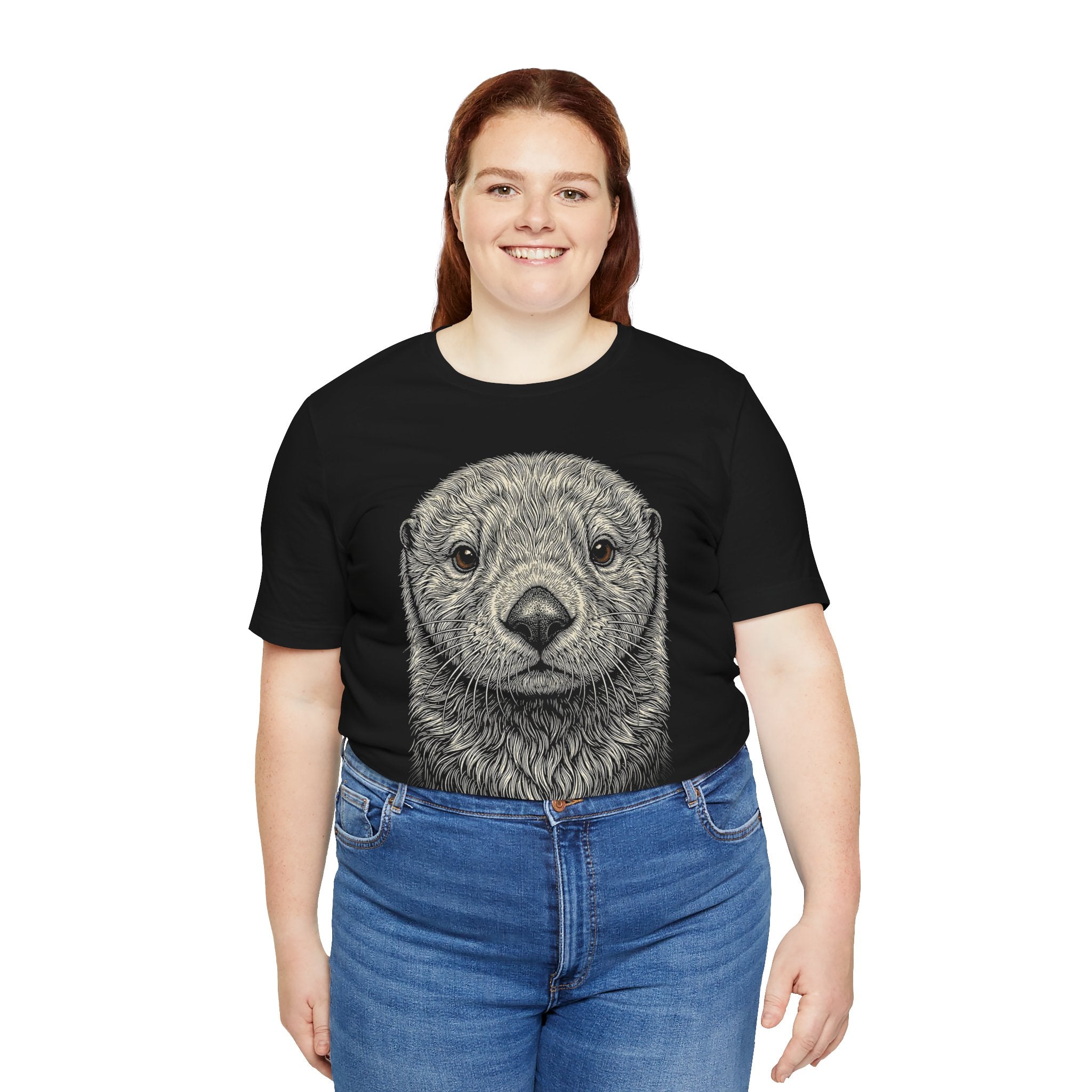 Sea Otter Shirt - Wildlife Art - Pen and Ink - Ocean Gift - Still Here