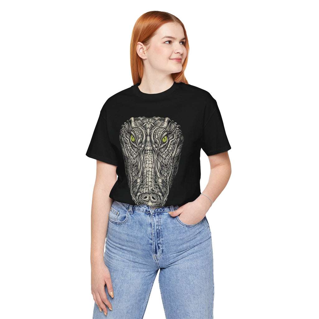 American Alligator Shirt - Wildlife Art - Pen and Ink - Reptile Gift - Still Here