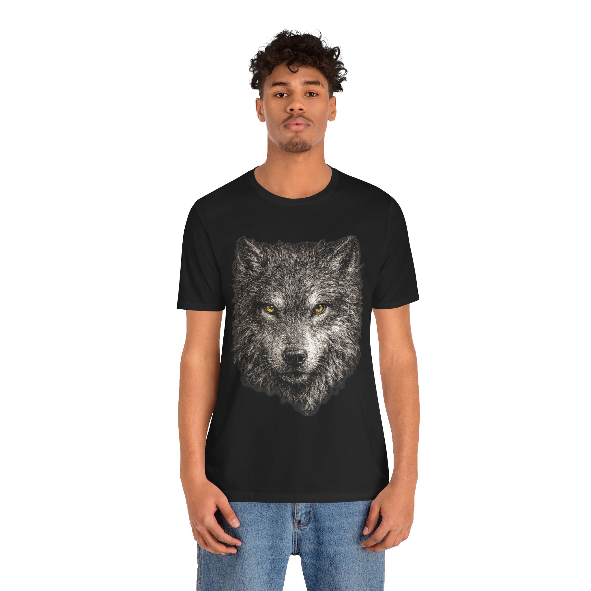 Gray Wolf Shirt - Wildlife Art - Pen and Ink - Wolf Gift - Still Here