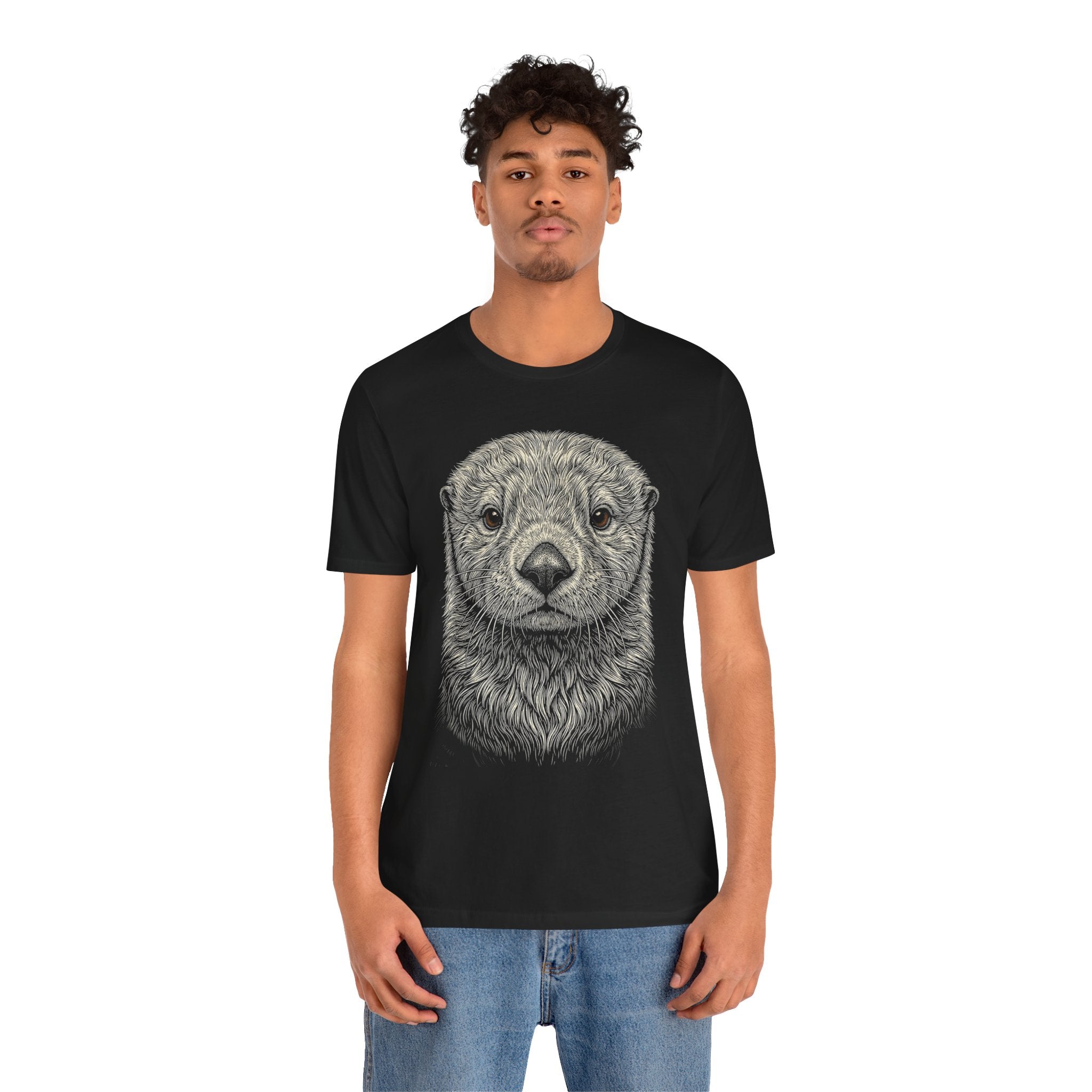Sea Otter Shirt - Wildlife Art - Pen and Ink - Ocean Gift - Still Here