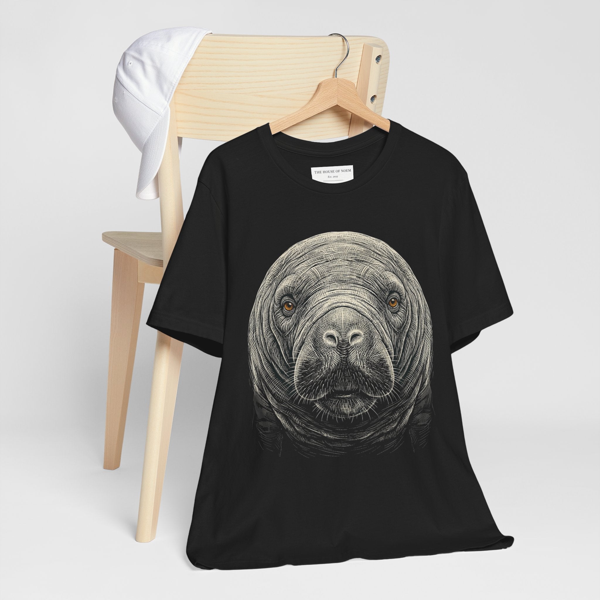 Manatee Shirt - Wildlife Art - Pen and Ink - Sea Cow Gift - Still Here