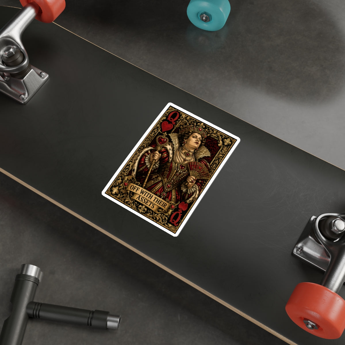 Off With Their Assets - Queen of Hearts - Die-Cut Sticker