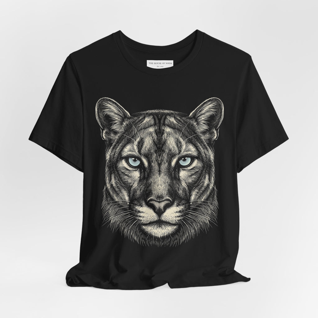 Mountain Lion Shirt - Wildlife Art - Pen and Ink - Cougar Gift - Still Here