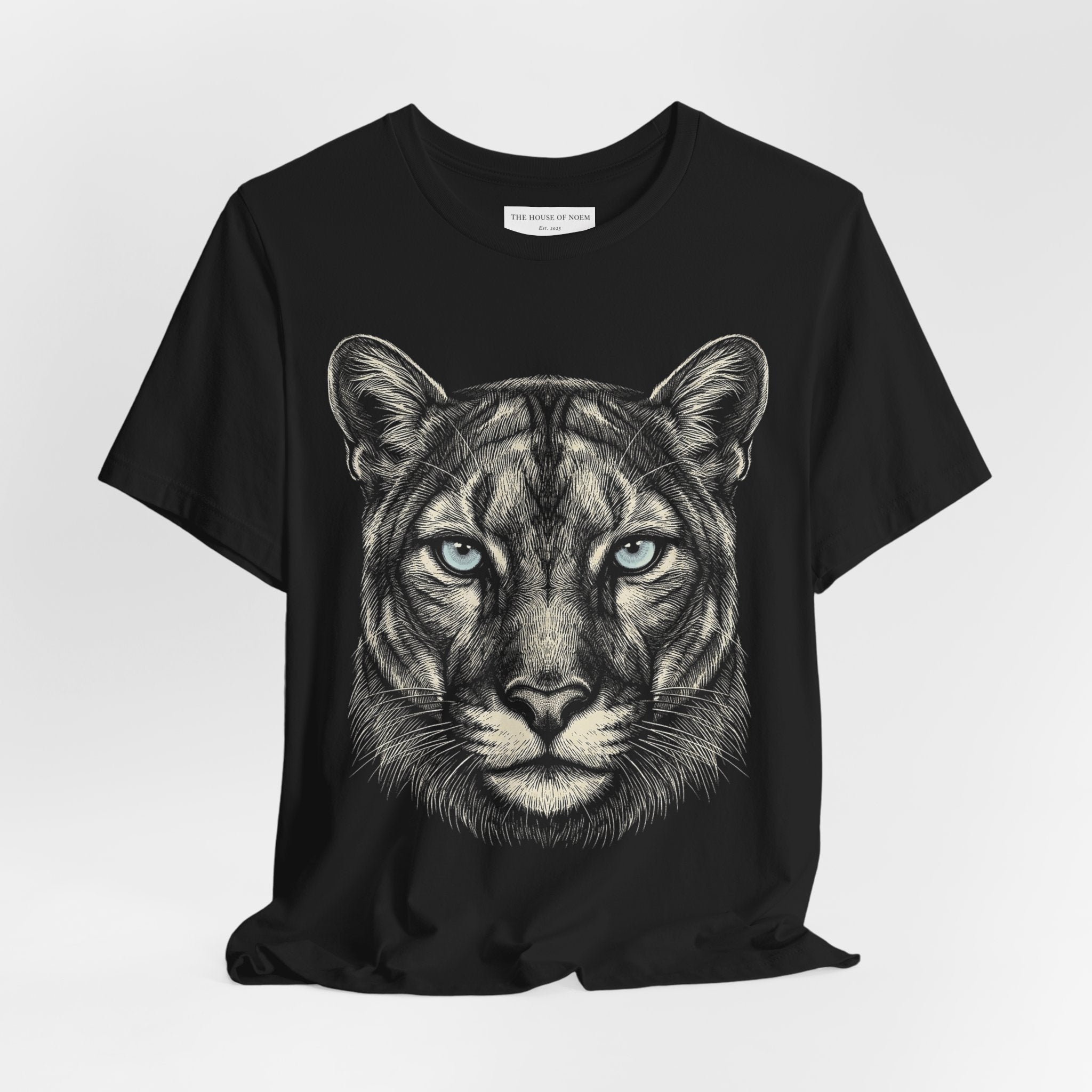 Mountain Lion Shirt - Wildlife Art - Pen and Ink - Cougar Gift - Still Here