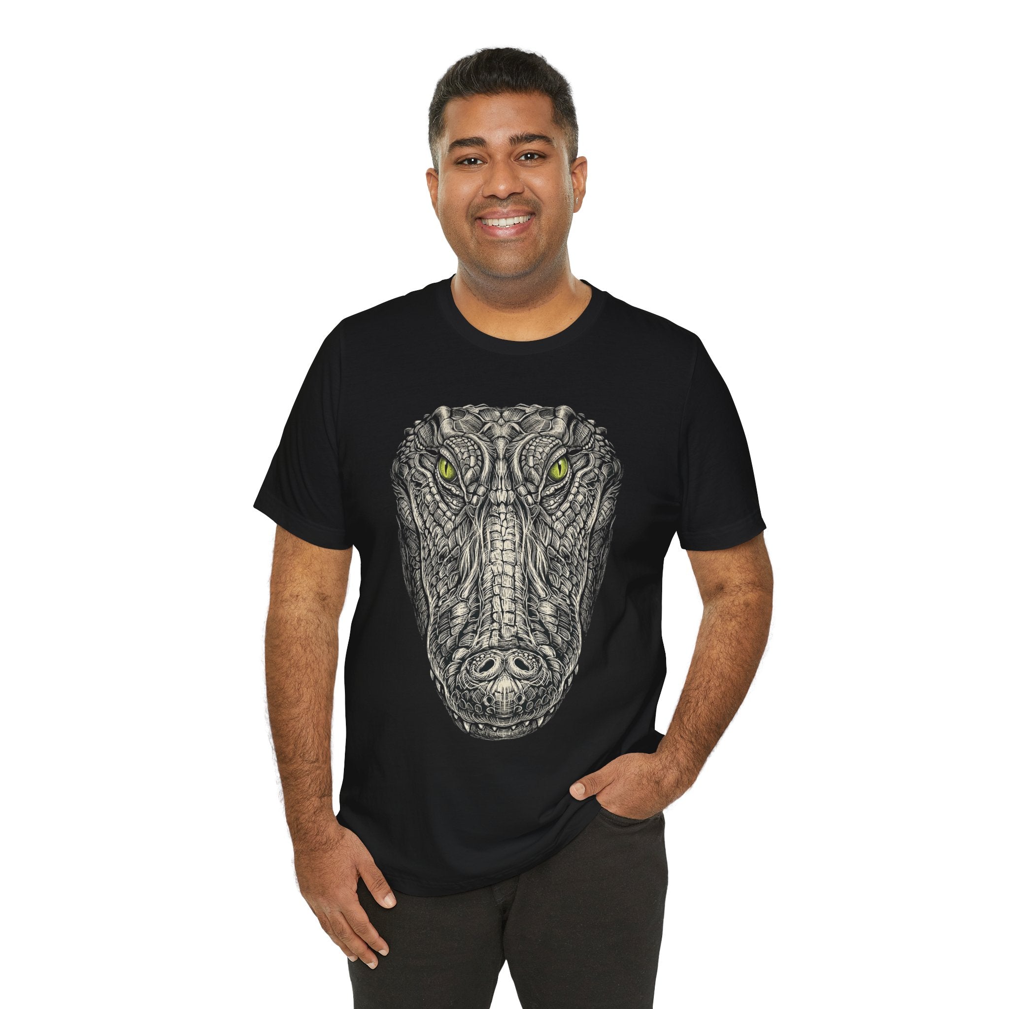American Alligator Shirt - Wildlife Art - Pen and Ink - Reptile Gift - Still Here