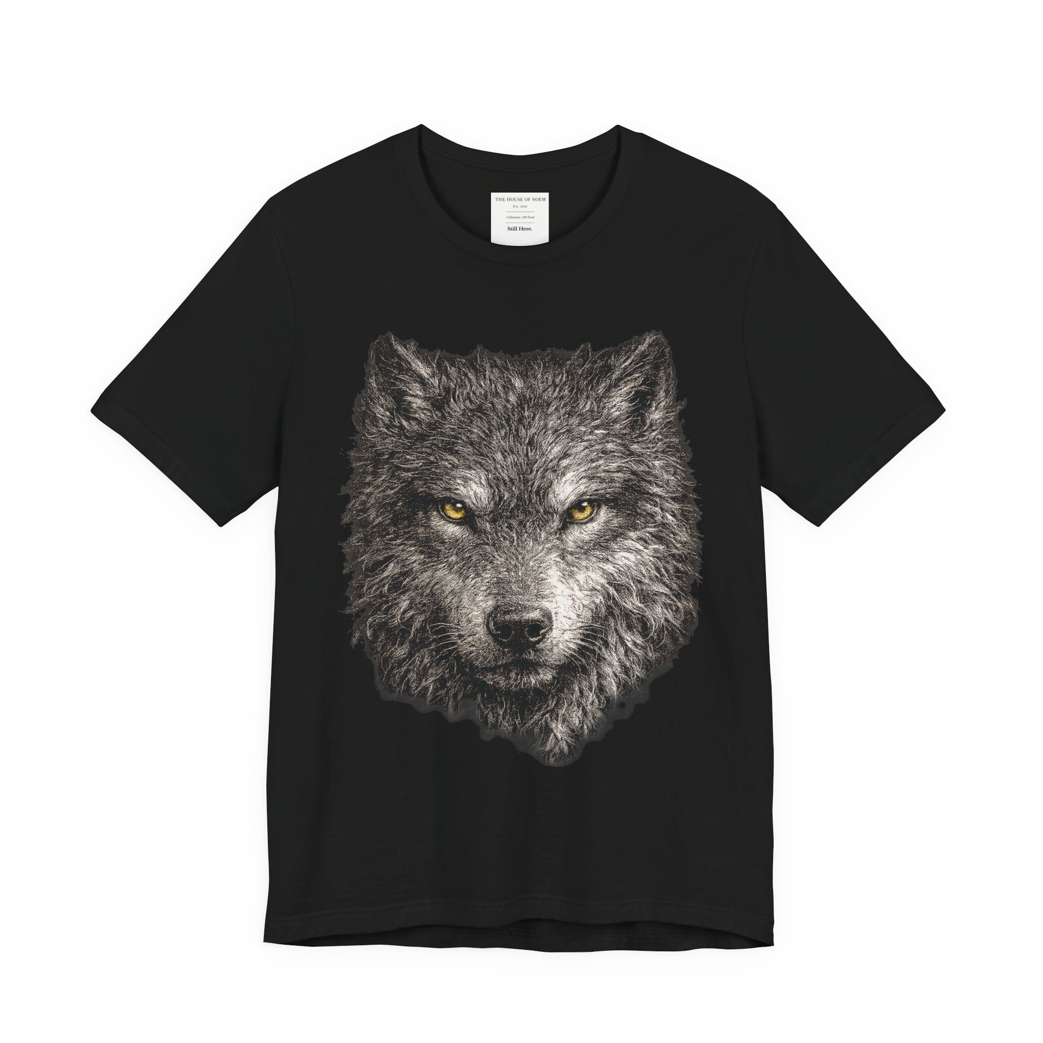Gray Wolf Shirt - Wildlife Art - Pen and Ink - Wolf Gift - Still Here