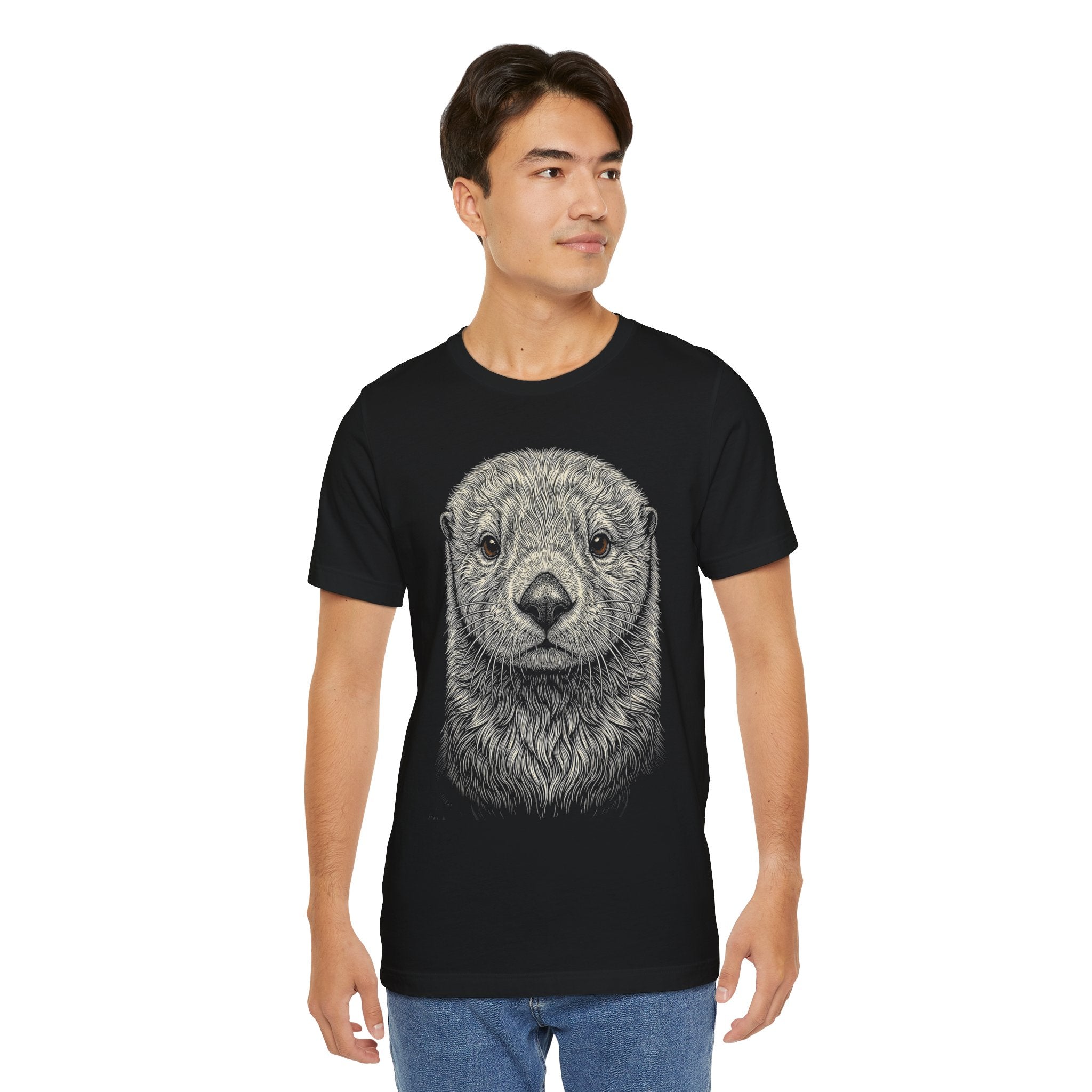 Sea Otter Shirt - Wildlife Art - Pen and Ink - Ocean Gift - Still Here