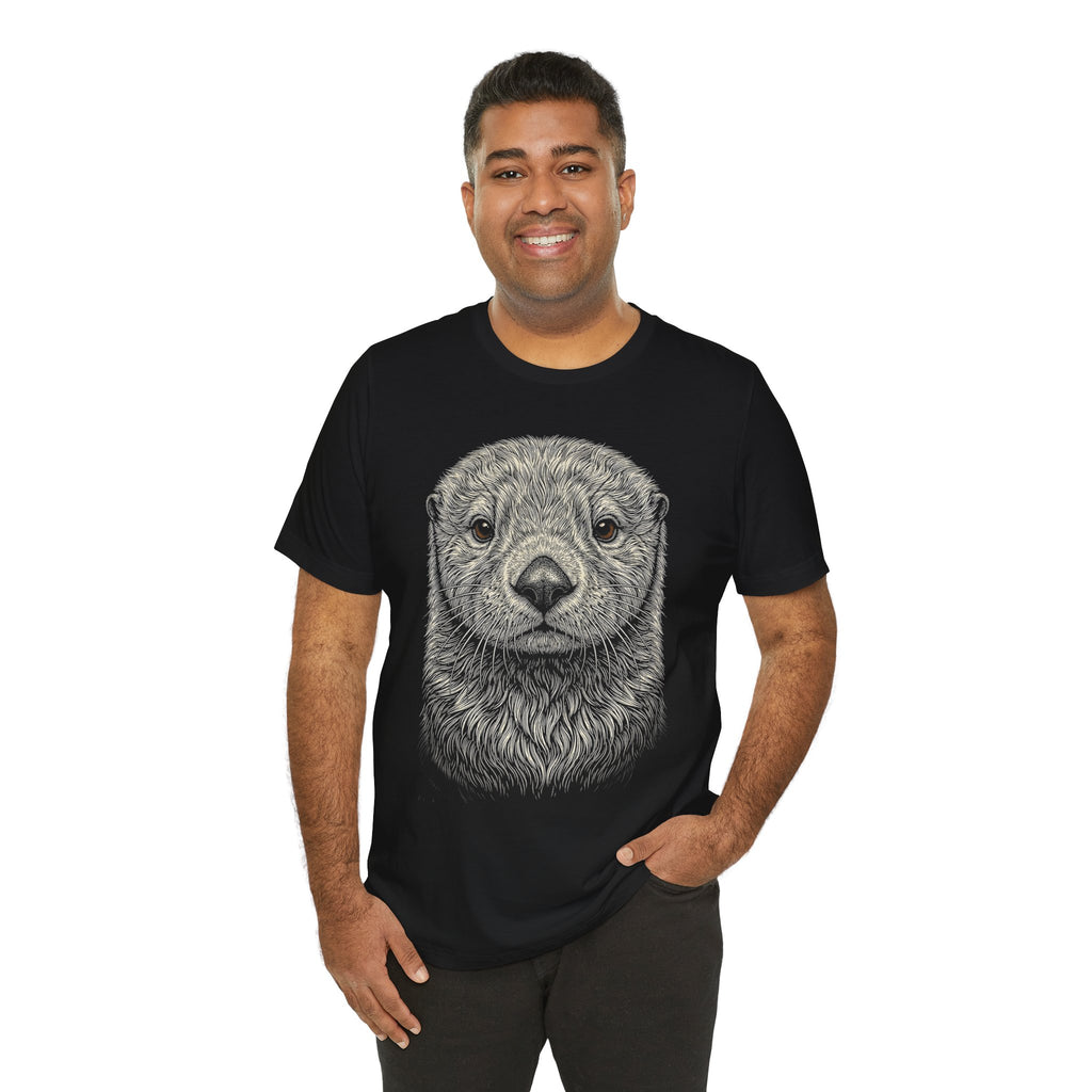 Sea Otter Shirt - Wildlife Art - Pen and Ink - Ocean Gift - Still Here