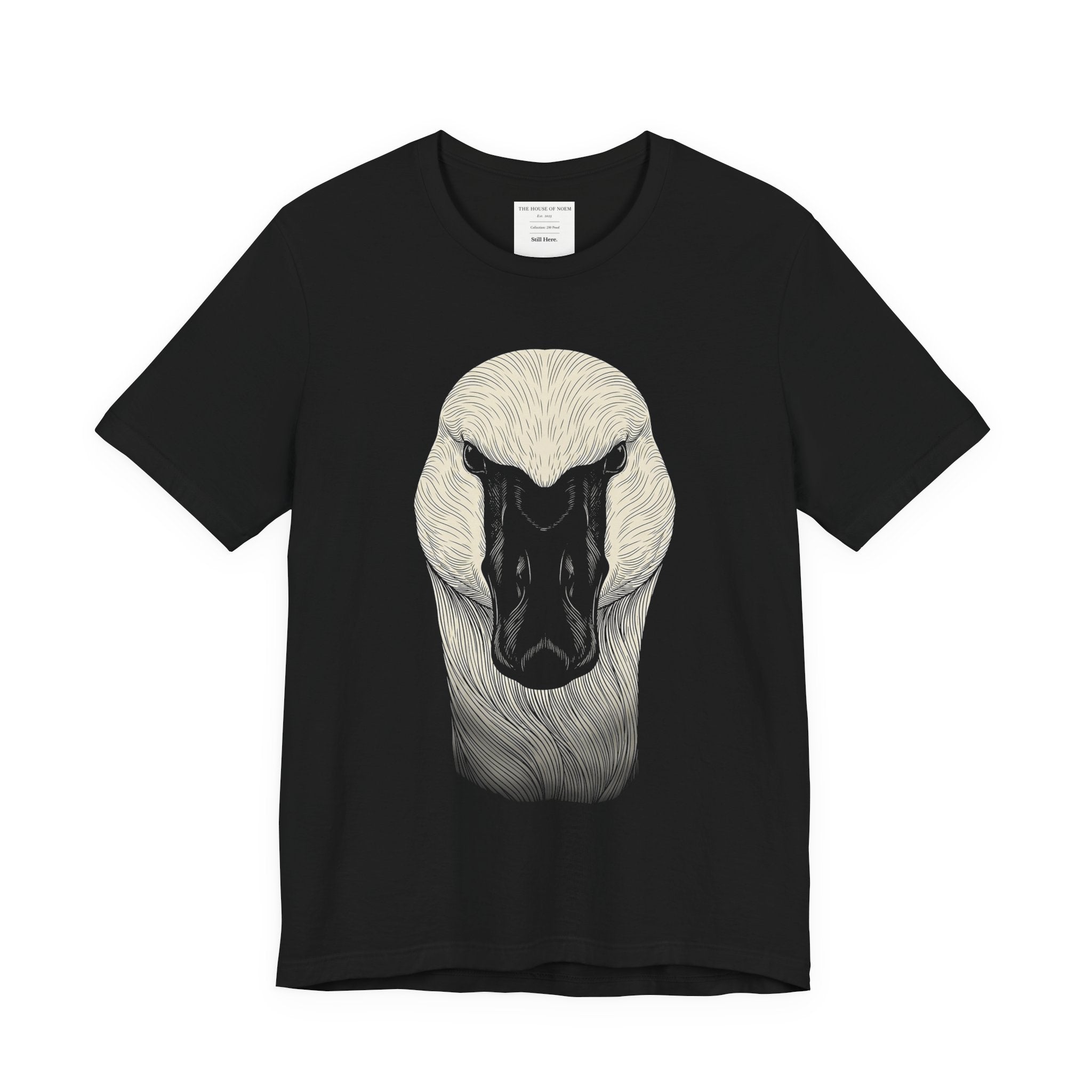 Trumpeter Swan Shirt - Wildlife Art - Pen and Ink - Bird Gift - Still Here